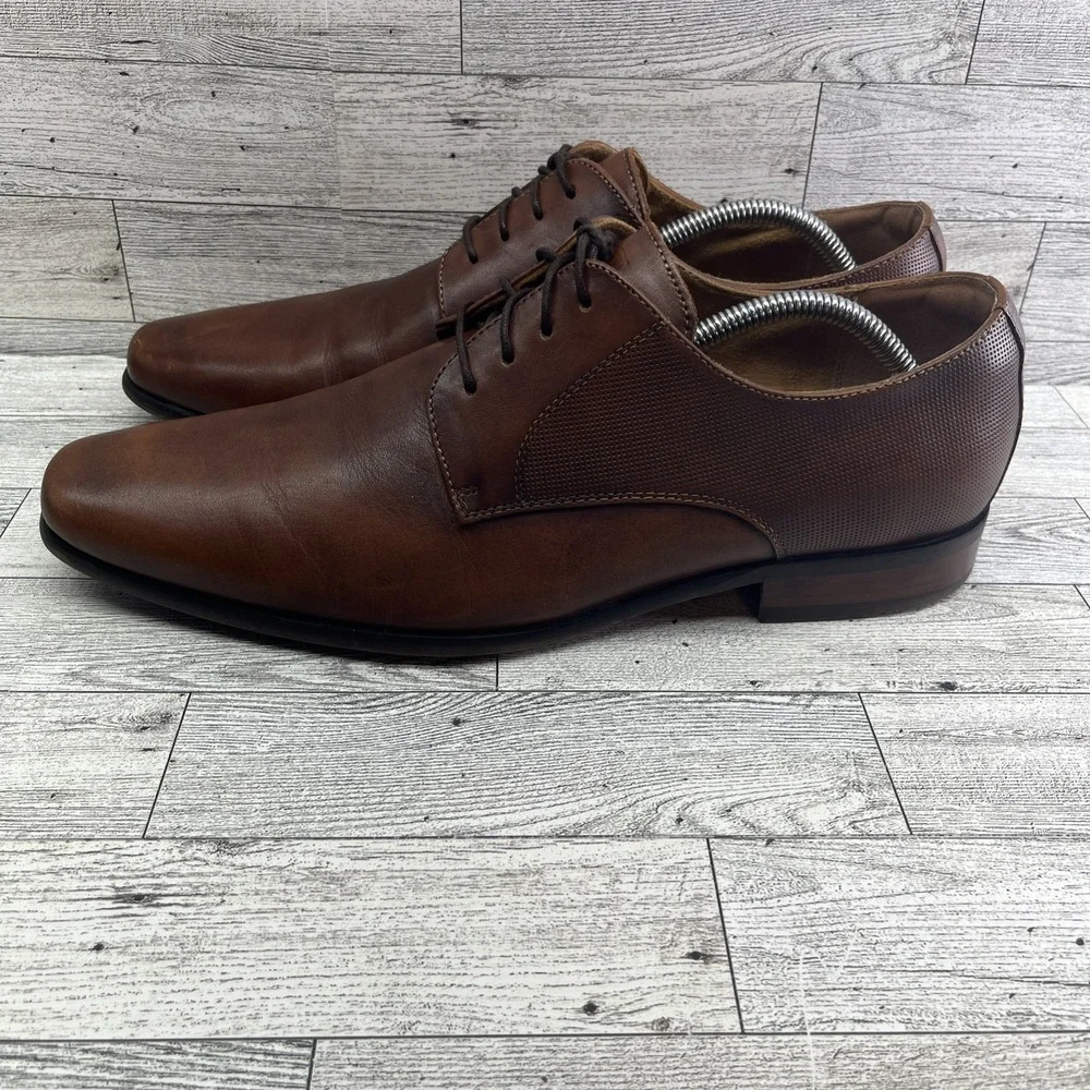 Florsheim Postino Plain‎ Toe Oxford Cognac Leather Dress Shoes Men 11 3E